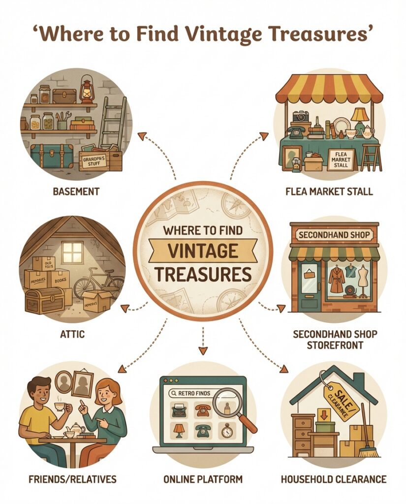 How can I find vintage items?